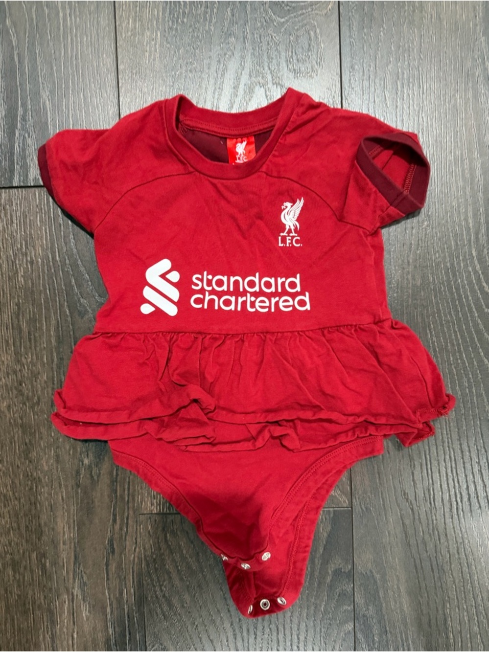 Liverpool FC Infant Red Ruffle Bodysuit - 9-12 Months